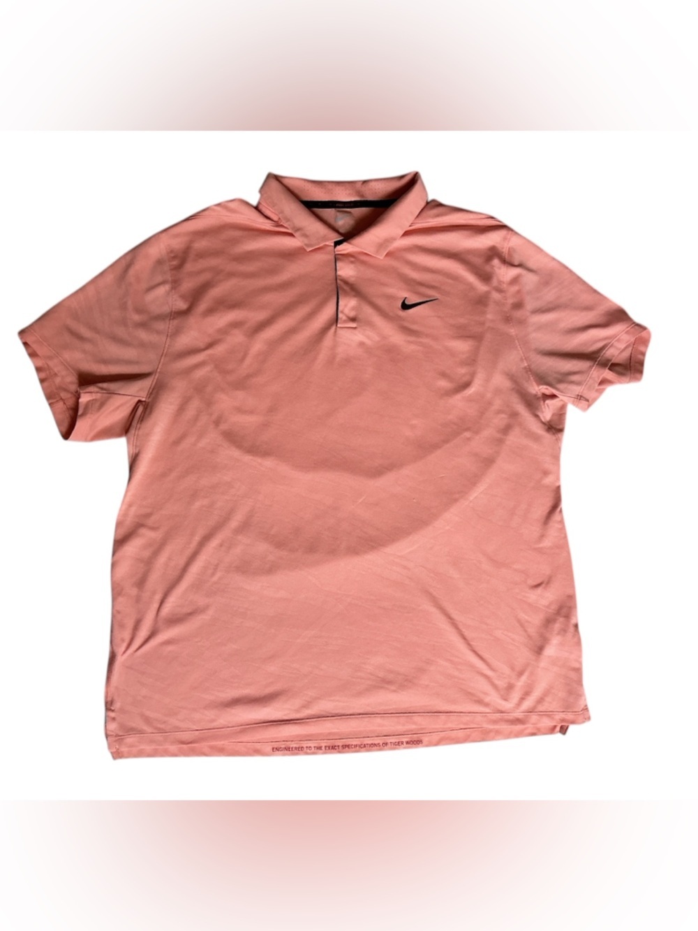 Nike Men’s Coral Polo Shirt with Black Swoosh r